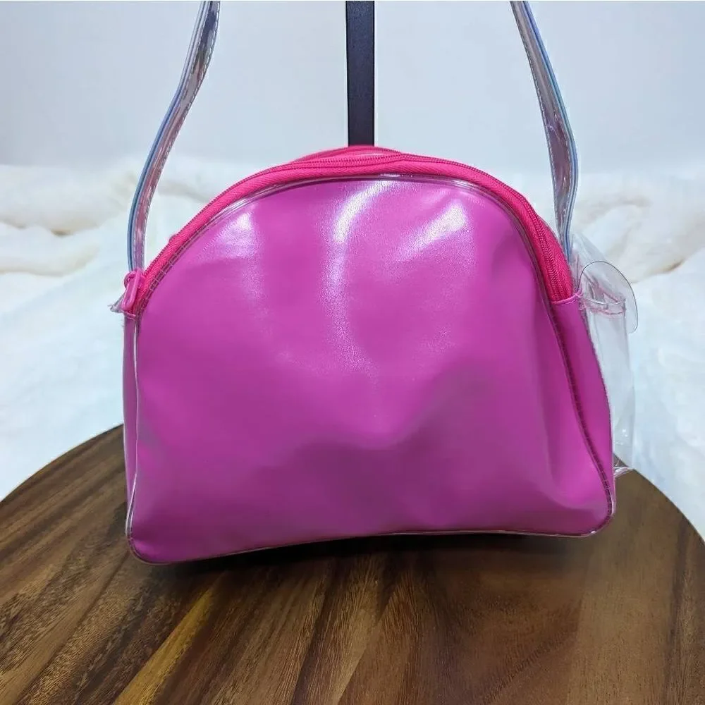 Barbie Kids Rainbow Cloud Play Purse  Zip Closure Fun Clear Pink